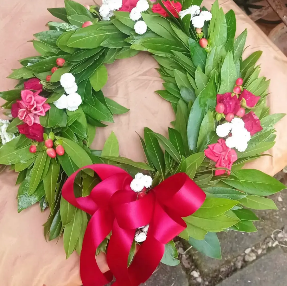 Coroncina Nastro Rosso